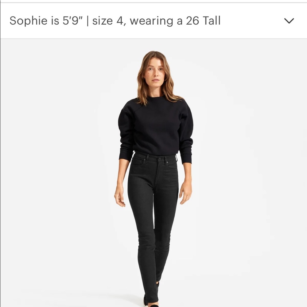 Everlane The High-Rise Skinny Jean Ankle Length Black Size 26